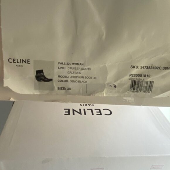 Celine Jodphur Boot Cruiser Boots in Calfskin - Black Womens size 38 NWB - Picture 6 of 6